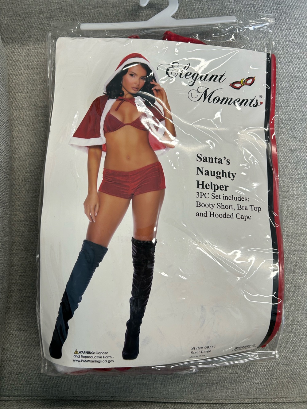 Elegant Moments Red Hooded 3-Piece Costume set